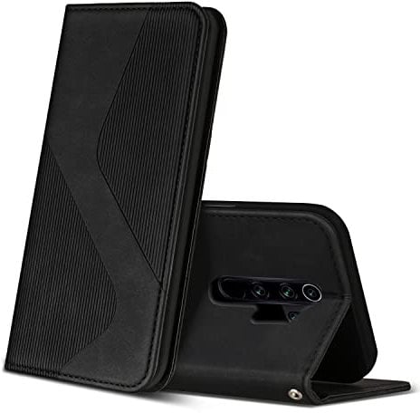 ZONNAVI Hülle für Xiaomi Redmi Note 8 Pro, PU Leder Handyhülle mit Kartenfächer und Standfunktion, Lederhülle Flip Wallet Case Schutzhülle für Xiaomi Redmi Note 8 Pro (Schwarz)