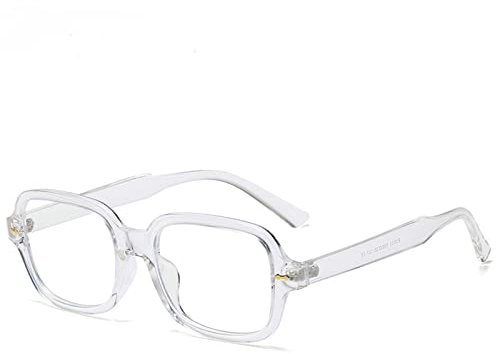 ESALIA Retro Ovale Sonnenbrille Blaulichtfilter Brille Transparente Linse Vintage Tinted Sunglasses für Damen Herren Anti-Blaulicht Transparent