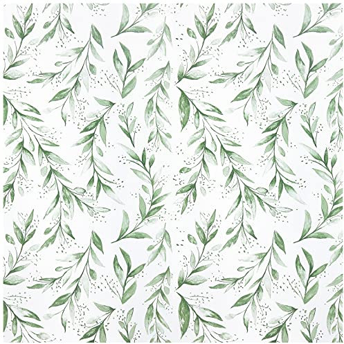 Lifetree Green Peel and Stick Wallpaper: Self-Adhesive Wallpaper Removable Wallpaper for Living Room Waterproof Vinyl Wall Paper Shelf Liner for Walls Cabinets 44.5 * 500cm