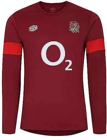 Umbro Mens England Long Sleeve Top Tibetan Red M