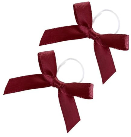 200 piccoli fiocchi di raso, fiocchi regalo con elastico, fiocco pronto per la decorazione, fiocchi decorativi per confezioni regalo, bottiglia di profumo, vino rosso