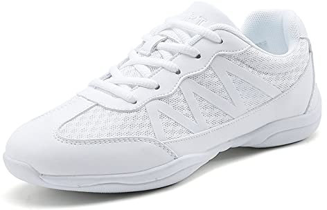Damen Cheer Schuhe Weiß Cheerleading-Schuhe Erwachsene Jugendliche Jazz Yoga Trainingschuhe Mädchen Tanzschuhe Gymnastik Outdoor Sportschuhe Cheerleading Uniform Schuhe Damen Mädchen Laces Weiß 37