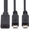 xiwai DC 5V Type-C USB-C Female to Dual Micro USB 5Pin Male Splitter Extension Charge Cable