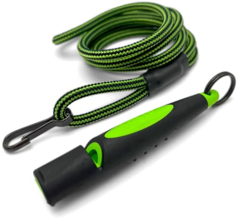 ACME Alpha Hundepfeife No. 211,5 + Millennium Pfeifenband – Profi Hundetraining – Effiziente Hundekommunikation, lauter, klarer Ton, ergonomischer Grip, Robustes Trageband (Black/DG Green)