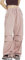 Linsennia Pantalon cargo Y2k pour femme - Léger - Jambes larges - Parachute baggy - Adolescente - Taille haute - Pantalon de loisirs - Jambe large, Rose, L
