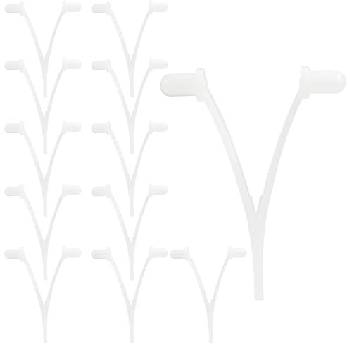 Unlorspy 12 Stück weiße Pool V Clips Kunststoff Pool Schmetterling Clip Pool Befestigung Clips Pool Pole Net Clips für Schwimmbad Pole Befestigungen