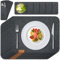 Cheerhom Tischsets Abwaschbar, 18er Set Tischsets Platzset, 6 Platzsets, Glasuntersetzer, Bestecktaschen - Tischsets aus Filztischsets in Anthrazit (18Stück, Platzdeckchen quadratisch)