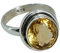 Navya Craft Citrin-Silberring, Größe 16,0 | 925 Sterling Silber Handgefertigter Statement-Versprechensring für Frauen | Natürlicher Edelstein Boho Schmuck | November-Geburtsstein | Geschenk für Sie