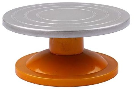 SBOJI Töpferscheibe Keramik-Bildhauerscheibe, 30,5 cm Durchmesser, Mini-Tonherstellung, Töpferscheibe, Drehteller mit Kugellagern (Color : Light Grey)