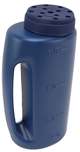 Handheld Spreader,Opening Sizes Lightweight Hand Shaker with Ergonomic Handle, Grass Seed Lawn Spreader Handheld Gardening Tool for Seeds, Fertilizer, Salt, 2 Covers (Blue)