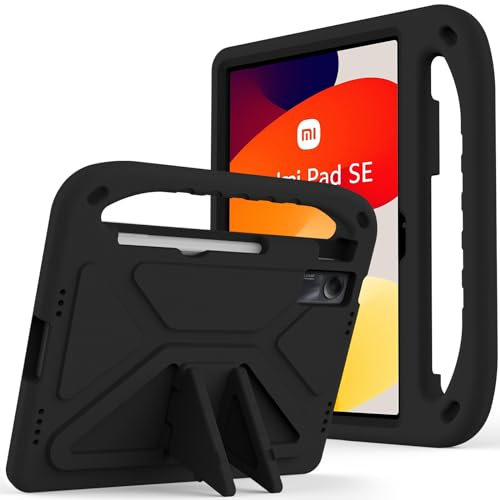 Housse de tablette pour Xiaomi Redmi Pad SE 11 (2023) en EVA - Protection antichoc pour enfants - Noir