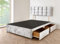DECORE4U LTD - Premium Silver Crushed Velvet 3FT Single Divan Bed Base with 20” High Headboard | Elegant Single Bed Frame with 2 Spacious Storage Drawers | Luxurious & Durable