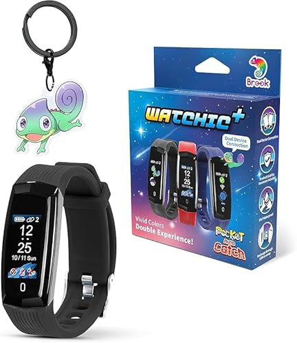 Brook Pocket Auto Catch Watchic Plus mit Schlüsselanhänger, Auto-Fänger mit zwei Konten, IPX7 wasserdicht, 2,4 cm Farbdisplay, für Pokemon Go Go Catcher Zubehör [exklusive Version] (schwarz)