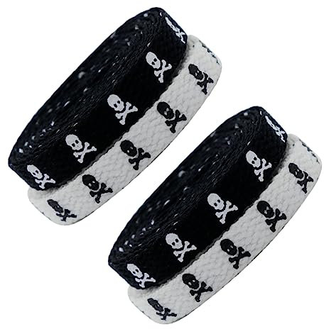 SOIMISS 2par Cordones Planos De Calavera Para Zapatos Accesorios De Moda Para Personalizar Tu Estilo