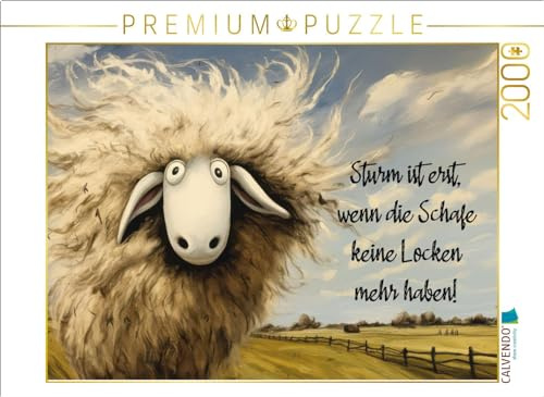 Puzzle · Sturmschaf | Ein Motiv aus dem Kalender Schafsprüche von Sabine Löwer · 2000 Teile · Lege-Größe 90 × 67 cm · CALVENDO Puzzle