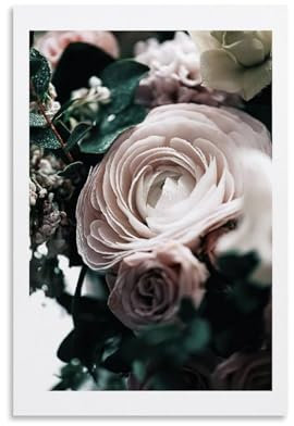 TSIDDKA Poster bouquet de fleurs pour salon, chambre à coucher, décoration murale moderne esthétique, cadeau pour ami, sans cadre, 20 x 30 cm