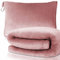 DAWNTREES Reisedecke,180x100cm,2 in 1 Packbare Flugzeugdecke und Kissen Essential für Flugzeug, Auto, Fernreisen und Outdoor Camping (Rosa)