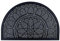 APleasant Half Moon Door Mat for Front Door, Indoor Outdoor Heavy Duty Entry Rug, Non-Slip Rubber Backed, Washable Dirt Trapper Mat with Drainage, 60x90cm Large (Grey)