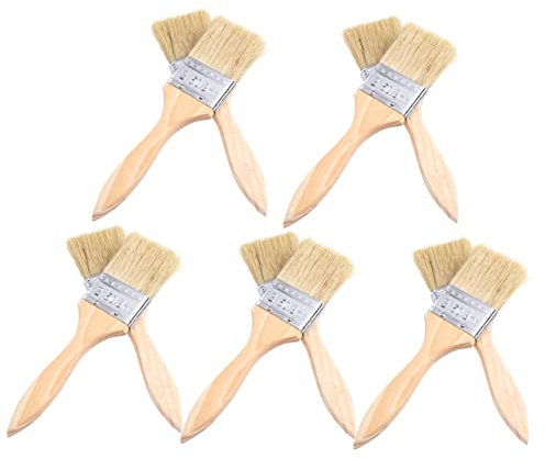 BELLIFFY 10pcs Paint Brush Bristles Painting Brush for Home Cleaning Soft for Cooking Art Industrial Use Easy to Clean