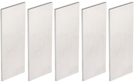 PATIKIL 5 Paquets Ressort en Acier 1095 pour la Fabrication de Couteaux, Barre Plate en Acier de 4 x 1 1/2 x 1/8 pour Feuille Métallique DIY, Utilisation Professionnelle
