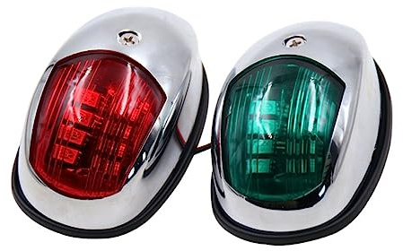 Anneome Led Navigationslichter 2 Stück Für Boote Mit Roter Und Grüner Positionsleuchte Für Yachten Und Schnellboote 12v Schiffsbeleuchtung Für Nachtfahrten