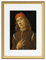 Bilder gerahmt Sandro Botticelli – Porträt eines Jünglings 1482 / Kunstdrucke von formida/Bilder Wand Dekoration (Rahmen goldfarbig, 40 x 30 cm, Gerahmt)