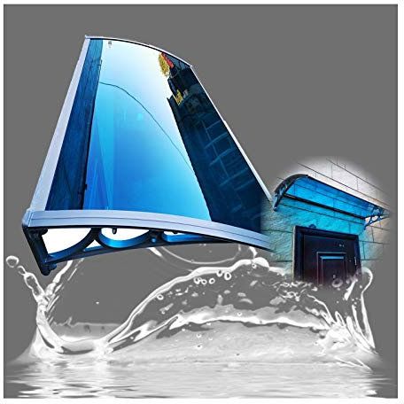 dsmsdre Tenda da Sole per Porta Tenda da Sole in policarbonato monoblocco e parapioggia da Applicare all'Ingresso della Finestra Esterna 5 Colori di Pannello 7(Milky White 60CMX60CM)