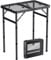 GARLLRN 2ft Folding Grill Table, 3 Adjustable Height Lightweight Camping Table with Heat-Resistant Mesh Desktop, Portable Aluminum Outdoor Tables for BBQ, Camping, Picnic, 22.8 L x 15.7 W, Black