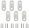 Supports d'Angle Plats,6 Pièces Équerre de Fixation Droit Plats Equerre D'assemblage Renforcée Inox Pattes avec Vis D'assemblage en Métal pour Chaise en Bois,Étagère,Panneau,Fenêtre,Meubles,Fixation