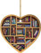 Book Lovers Heart Ornament, Reading Book Christmas Ornament, Acrylic Tree Ornament Christmas Tree Decorations Gift Suitable for Halloween, Thanksgiving, Christmas Pendants