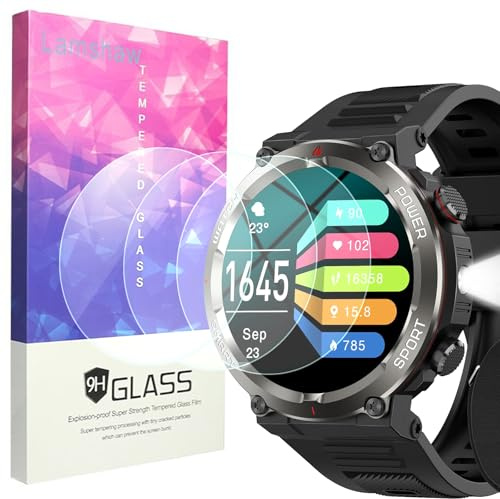 Protector de pantalla de 3 piezas para Core Compatible con Baolubao/Blackview W50 PRO-1,45 Pulgadas vidrio templado-[9h dureza] [libertad completa] [instalación de fácil] (Glass-3Piezas)