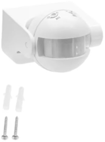 Osmond AC 110V-240V PIR Infrared Motion Sensor Switch 180 Degree Motion Detection Delay Time Adjustable Waterproof White