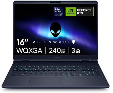 Alienware 16x-Aurora Gaming Laptop AC16251, Intel Core Ultra 9 275HX | NVIDIA GeForce RTX 5070 8 GB GDDR7, Windows 11 Home, 32GB DDR5, 1TB SSD, 240Hz G-SYNC, Dolby Audio, Wi-Fi 7, Bluetooth, Blue