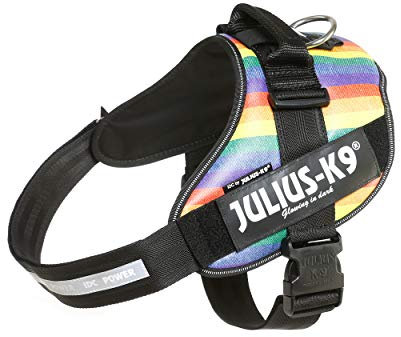 Julius-K9, IDC Powergeschirr, Größe: 2XL / 3, Regenbogen (Kunstleder)