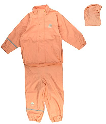 CeLaVi Unisex Regenanzug Regenjacke, Orange, 80