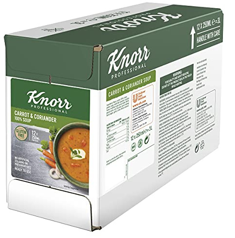 Knorr 100% Soup Carrot & Coriander, 12x250ml Portions