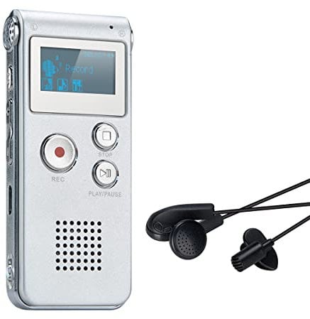 Digitales Diktiergerät,COVVY 8GB Audio Aufnahmegerät,Digitaler Voice Recorder mit Spracherkennung für Interview,Vorlesung,Unterricht,Meeting und Vorträge