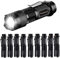 POCKETMAN Mini LED Flashlight - High Lumens Portable Q5 Tactical Lamp, Adjustable Focus Zoomable Light for Gift, Hiking, Camping & Power Outage (10 Pack)