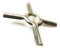 Kerafactum Accessorio per fornello a gas, ultraleggero, 13 cm, supporto pentola e stella di riduzione durante il campeggio, pratico inserto croce sul da riduce rivestimento della
