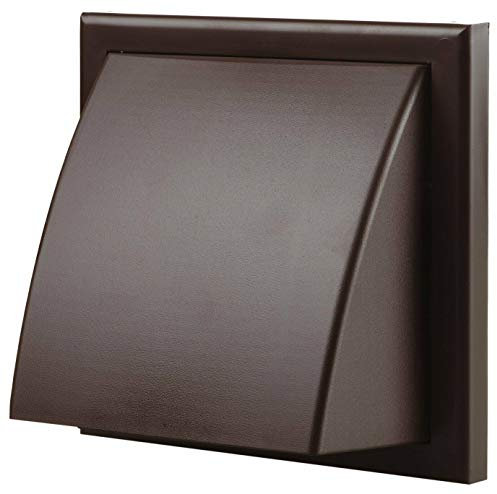 125mm Diameter PVC Easy Installation Push Fit Light Weight Inlet Circular Weatherproof Cowled Wall Grille Outlet Wind Stopper Ventilation Extractor Fan Cover with Integral Draft Excluder