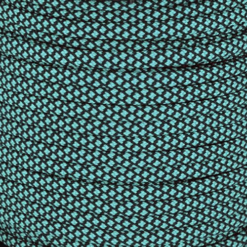 MOOCY Diamond Pattern Paracord 550 Blue Black,5/32 in x 164 ft (4mm x 50m),7 Inner Strands/Parachute Cord,Nylon Type III Paracord,Ideal Nylon String for Survival & Camping Gear
