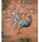 Weatherproof Garden wall art Metal Jewelled Hand Painted Peackock Garden Ornaments Decoration Wall Sculpture (Peacock Facing Back)
