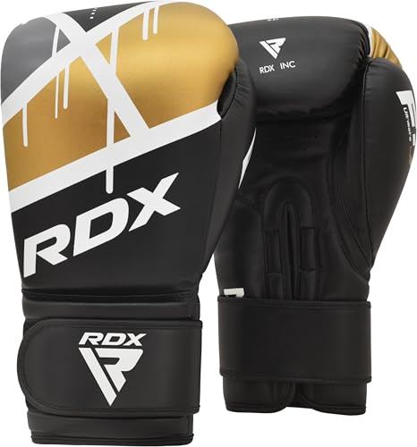 RDX Boxhandschuhe für Muay Thai und Training Maya Hide Leder Ego Punching Handschuhe für Sparring, Kickboxen, Kampfsport, Boxsack, Fitness, Sandsack, Boxhandschuhe