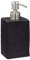 Relaxdays Dispenser di Sapone Manuale, 200ml, Portasapone Ricaricabile, Accessorio Bagno & Cucina, Poliresina, Nero, 1 pz