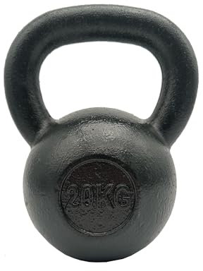 Chase Fitness Cast Iron Kettlebell for Strength and Cardio Home Gym Training 6kg - 24kg (20KG)