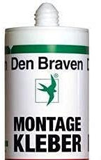 Acryl MONTAGEKLEBER Den Braven Befestigungskleber Befestigung PERFEKT FÜR UNSERE PVC & XPS 3D PANEELE Kleber FIX (300ml) (10 Kartusche)