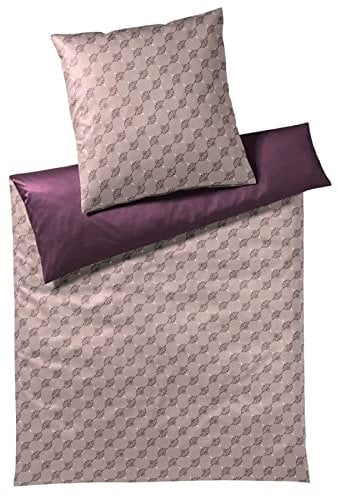 JOOP! Mako-Satin Bettwäsche-Garnitur Cornflower Double Farbe Powdered Berry Größe 240x220+2x80x80