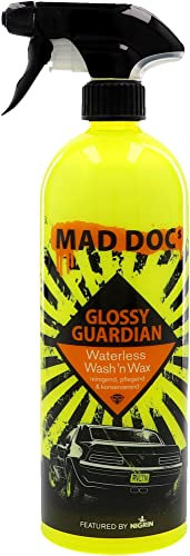 NIGRIN MAD DOCs Detailer Waterless Wash 'n Wax, Reinigung, Pflege und Konservierung, für Innen- und Außenbereich, wasserlose Reinigung, 0,75 Liter, weiß