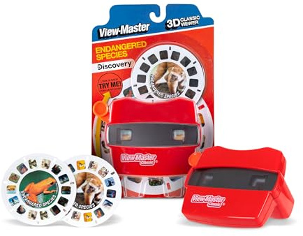 Classic View-Master Metallic Viewfinder with 2 Reels - Retro STEM Learning Toy for Kids & Adults, Nature Education for Ages 3+