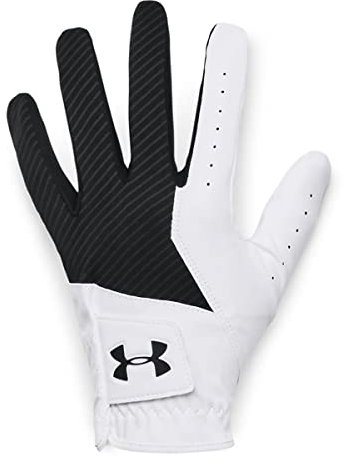 Under Armour Mens Full Finger Gloves Ua Medal Golf Glove, Black, 1349705-002, LML